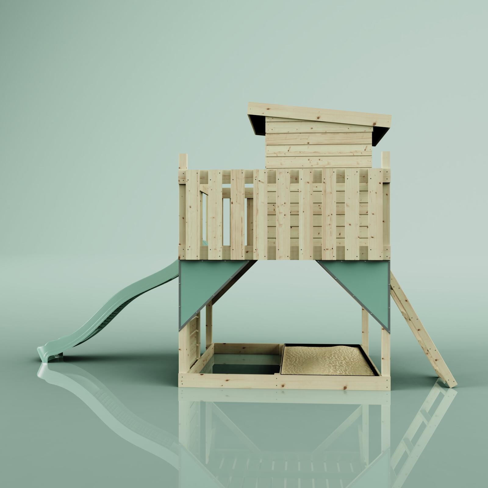 Stelzenhaus Polarlicht in Mintgrün - 415 × 190 × 261 cm 3/6