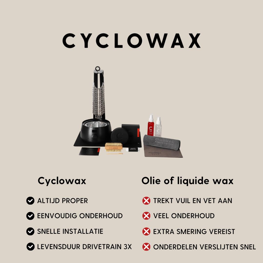 Cyclowax Kit cire chaîne - Nettoyeur chaîne vélo - Campagnolo Ekar 13S EU inclus 5/7