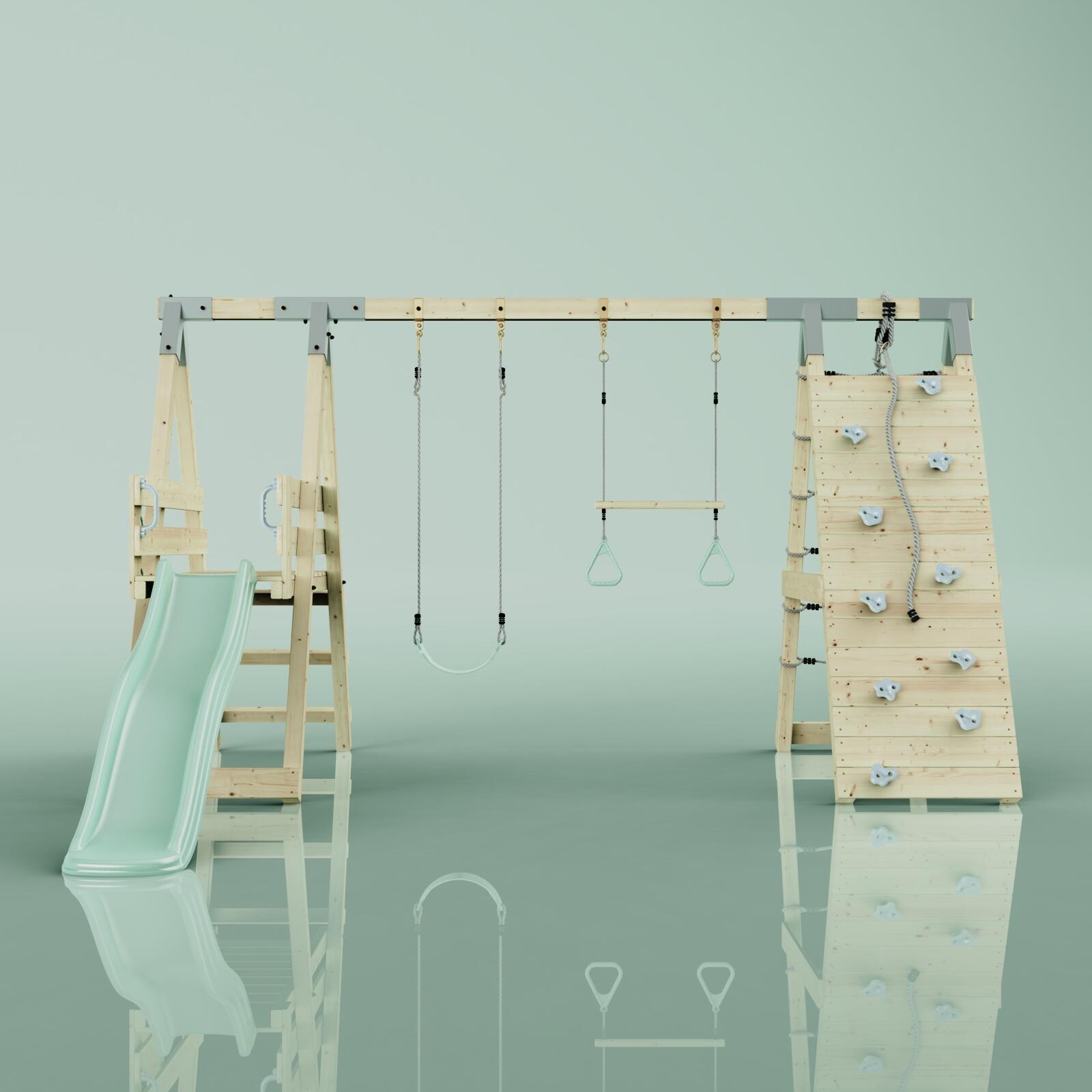 Klettergerüst Krokodil in Mintgrün - 294 × 364 × 212 cm 2/6