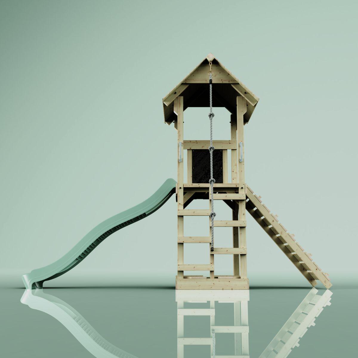 Spielturm Lillehammer in Mintgrün - 357 × 112 × 273 cm 3/6
