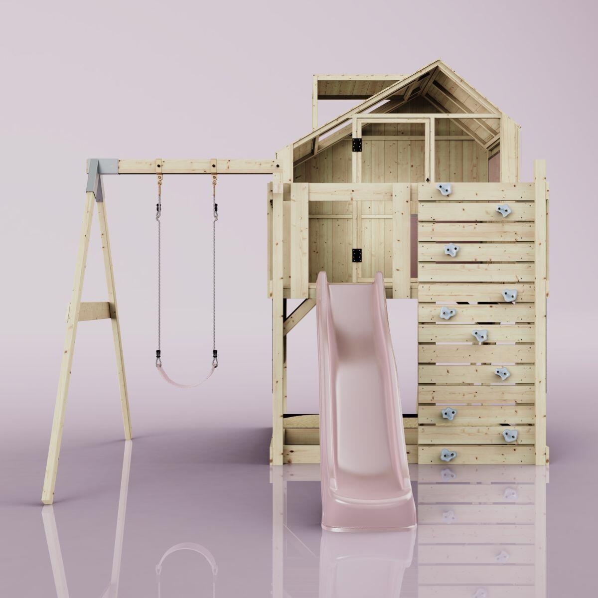 Spielturm Madita mit Kinderschaukel in Altrosa - 414 × 308 × 291 cm 2/6