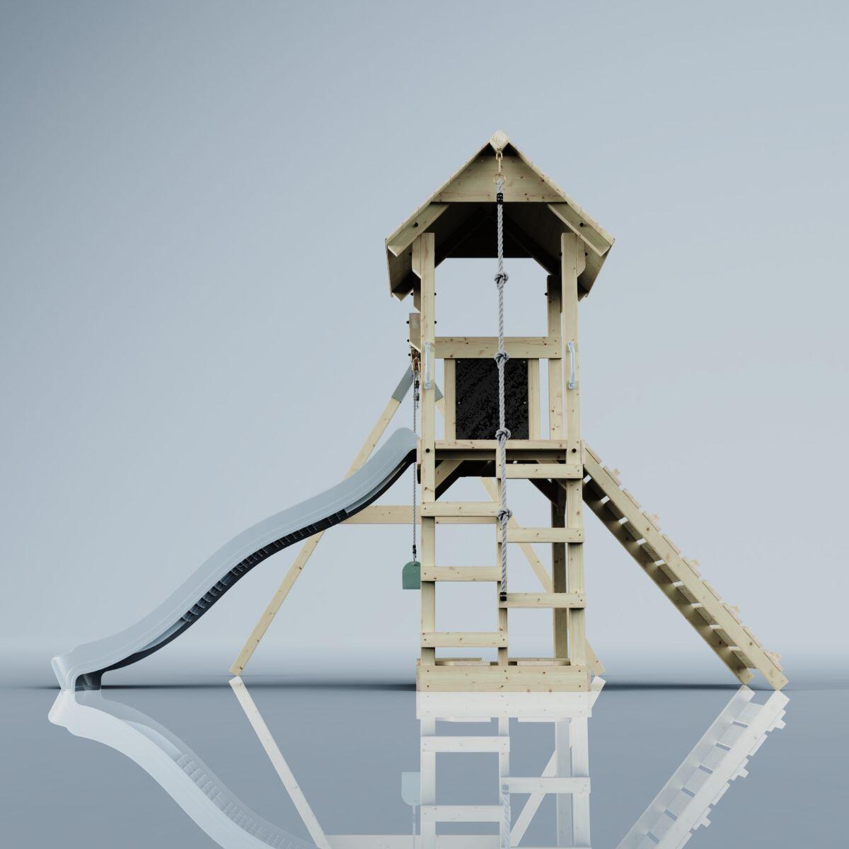 Spielturm Göteborg mit Kinderschaukel in Eisblau - 357 × 202 × 273 cm 3/6
