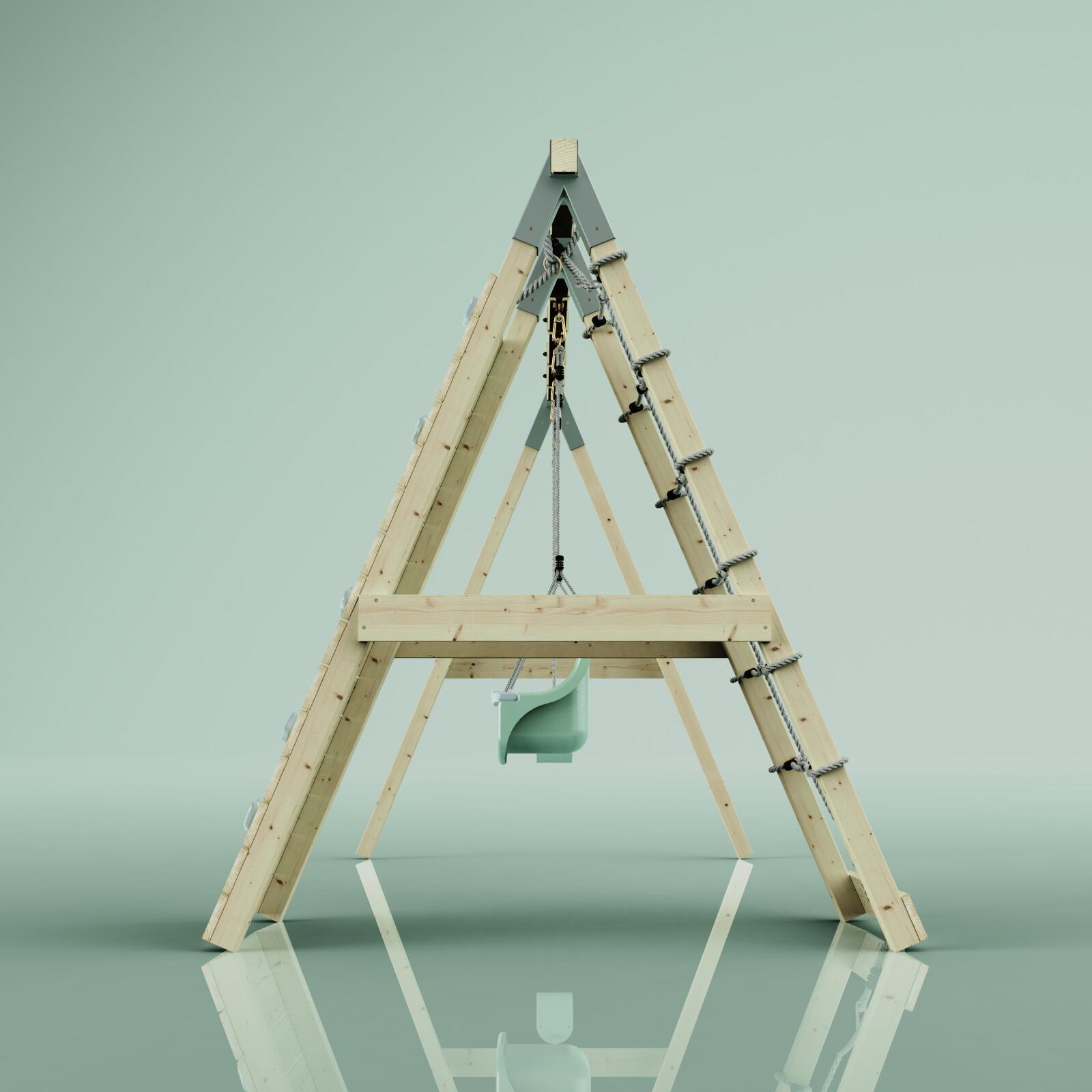 Klettergerüst Kuckuck in Mintgrün - 182 × 326 × 212 cm 3/6