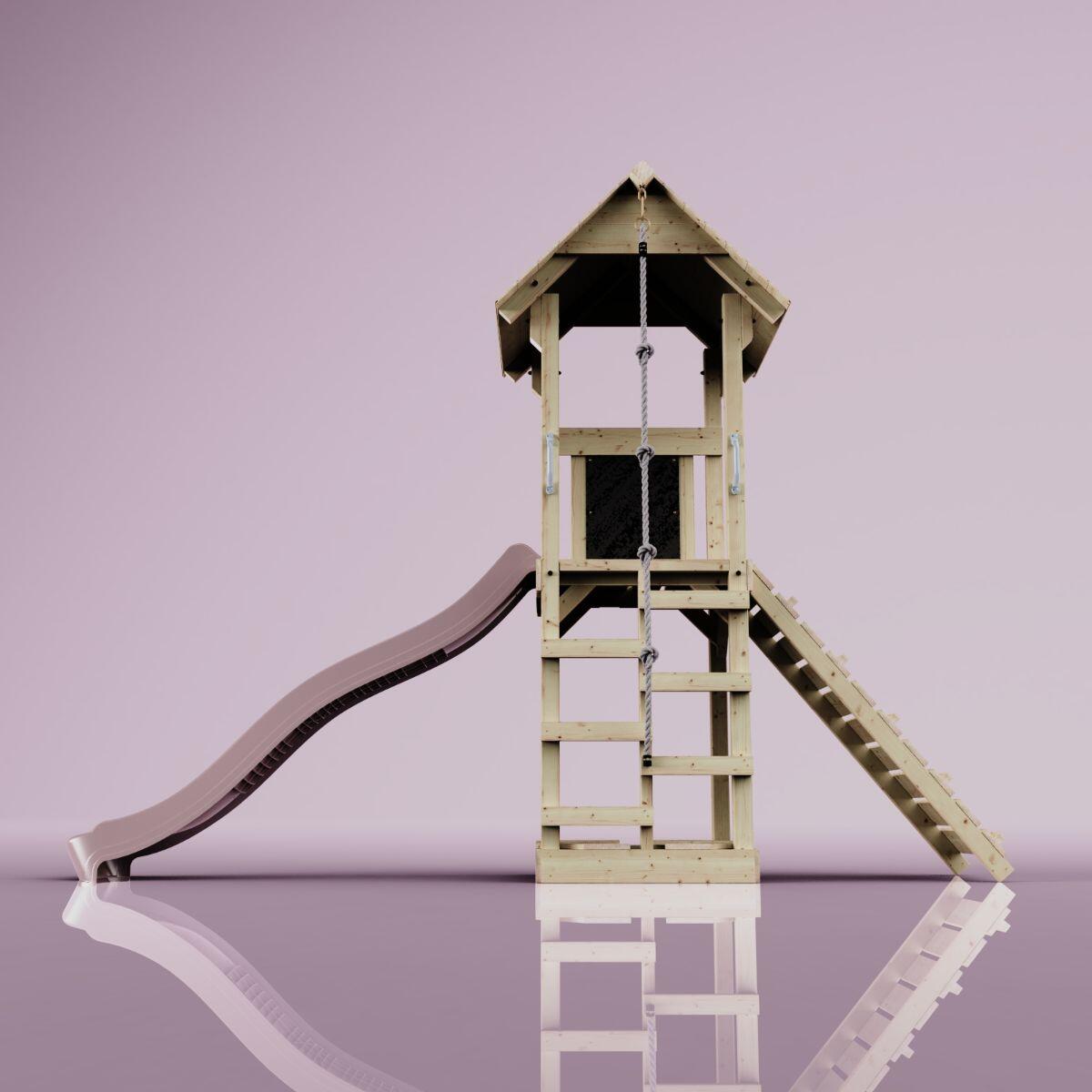 Spielturm Lillehammer in Altrosa - 357 × 112 × 273 cm 3/6
