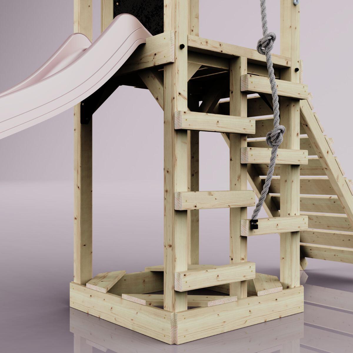 Spielturm Lillehammer in Altrosa - 357 × 112 × 273 cm 6/6