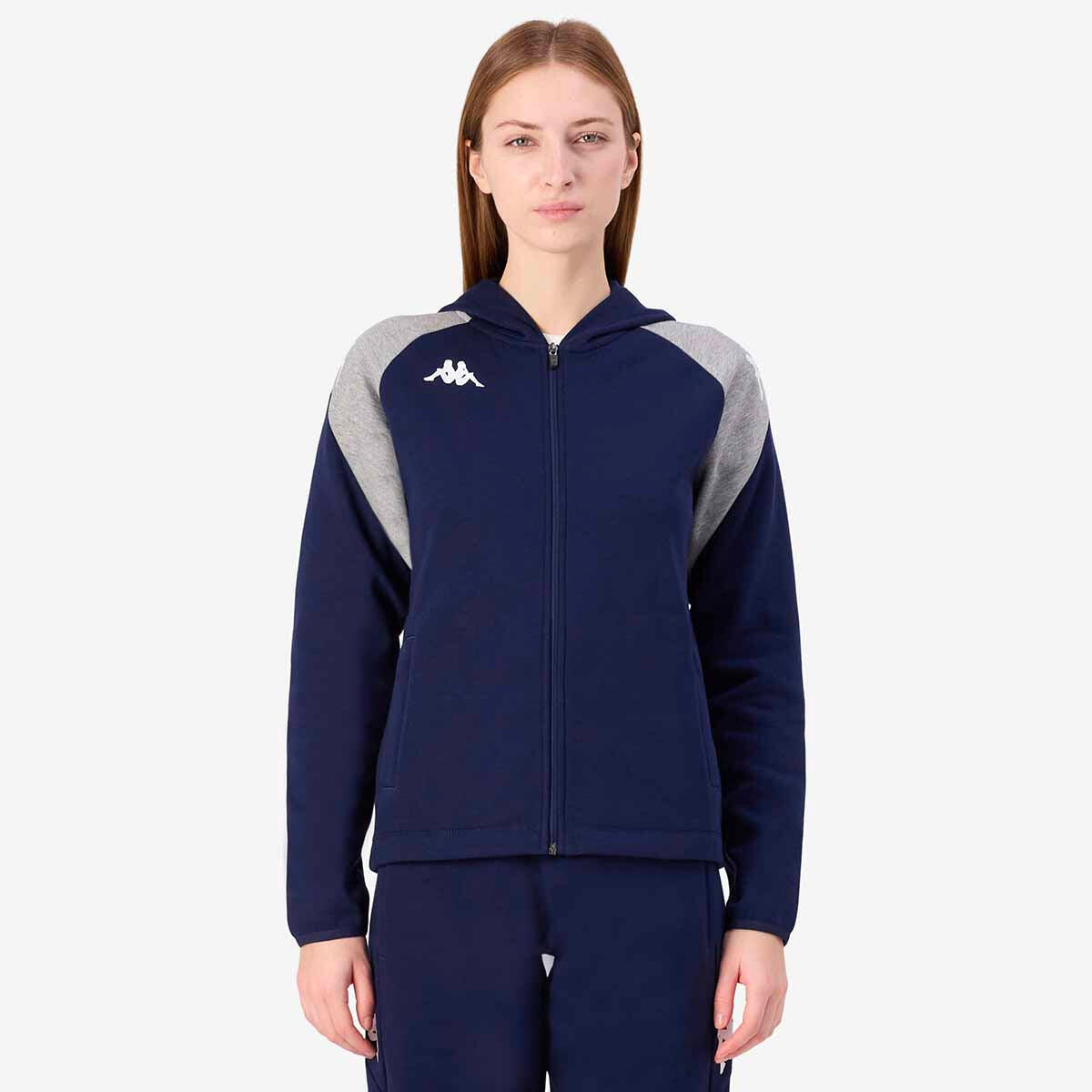 Veste à capuche manches longues femme Liantazi bleu 1/7