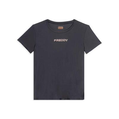 T-shirt tecnica con spacchi laterali e fit regolare