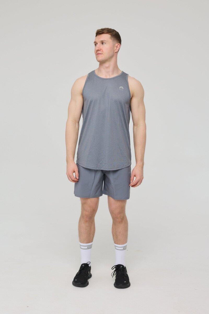 Heren Fitness Sport Tanktop Elite Grijs 2/3