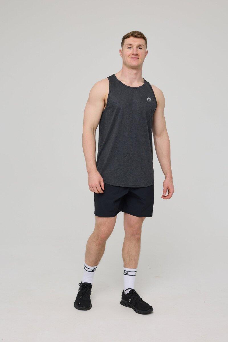 Heren Fitness Sport Tanktop Elite Zwart 3/5