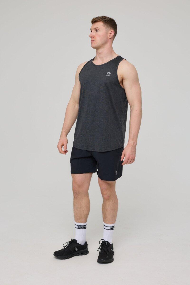 Heren Fitness Sport Tanktop Elite Zwart 4/5