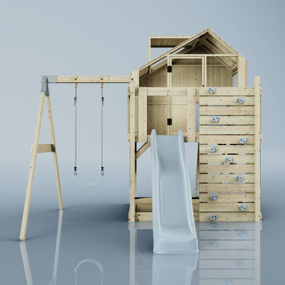 Spielturm Madita mit Kinderschaukel in Eisblau - 414 × 308 × 291 cm 2/6