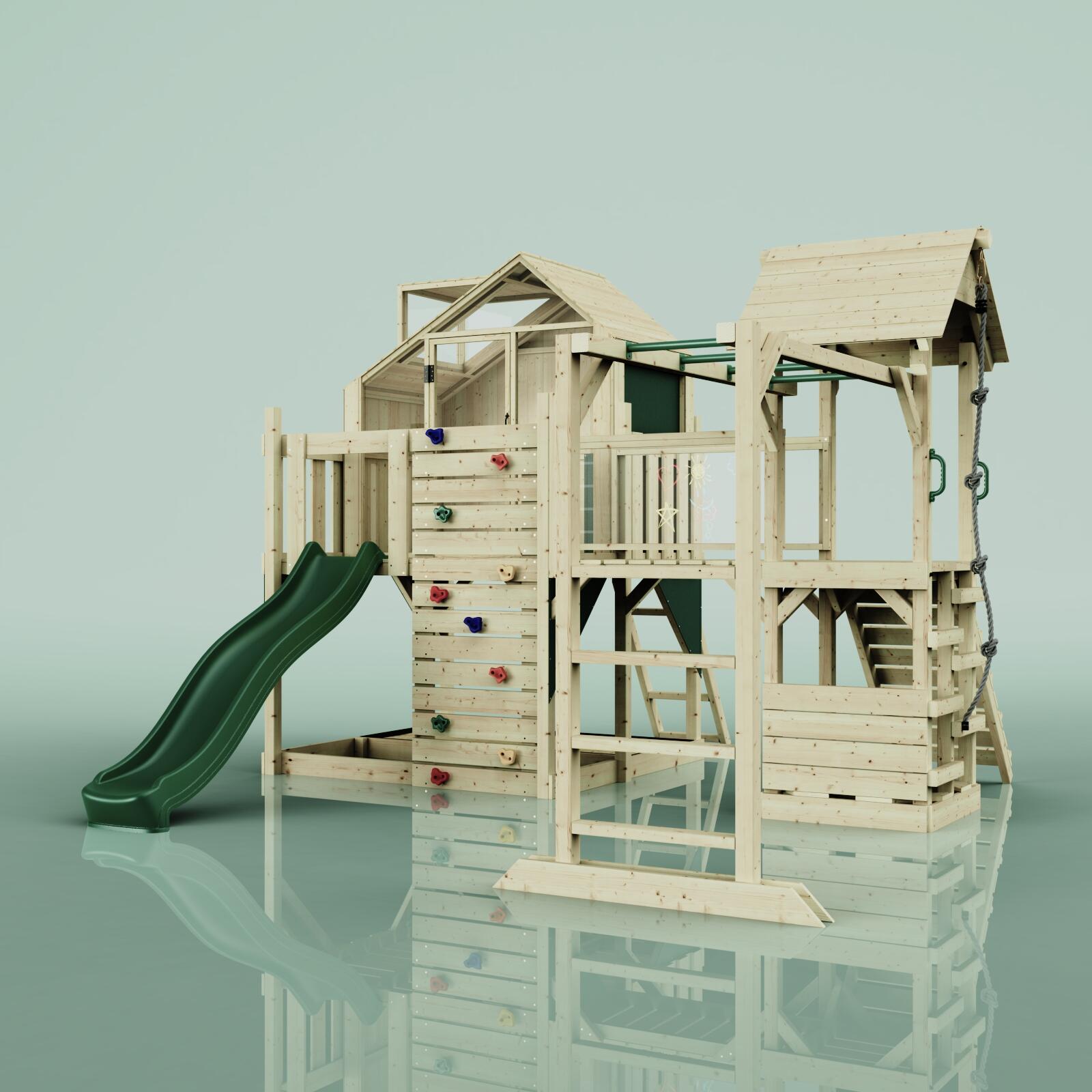 Spielturm Luna in Dunkelgrün - 406 × 444 × 291 cm 5/5