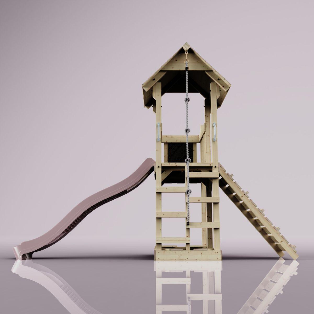 Spielturm Tromso in Altrosa - 357 × 170 × 273 cm 3/6