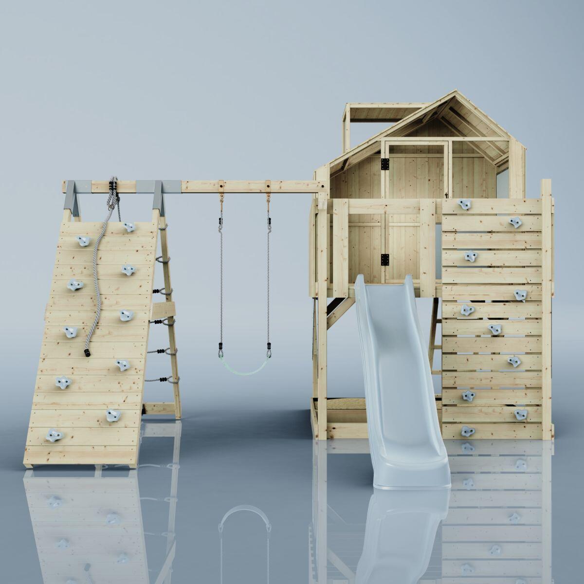 Spielturm Anika mit Kinderschaukel in Eisblau - 415 × 399 × 291 cm 2/6
