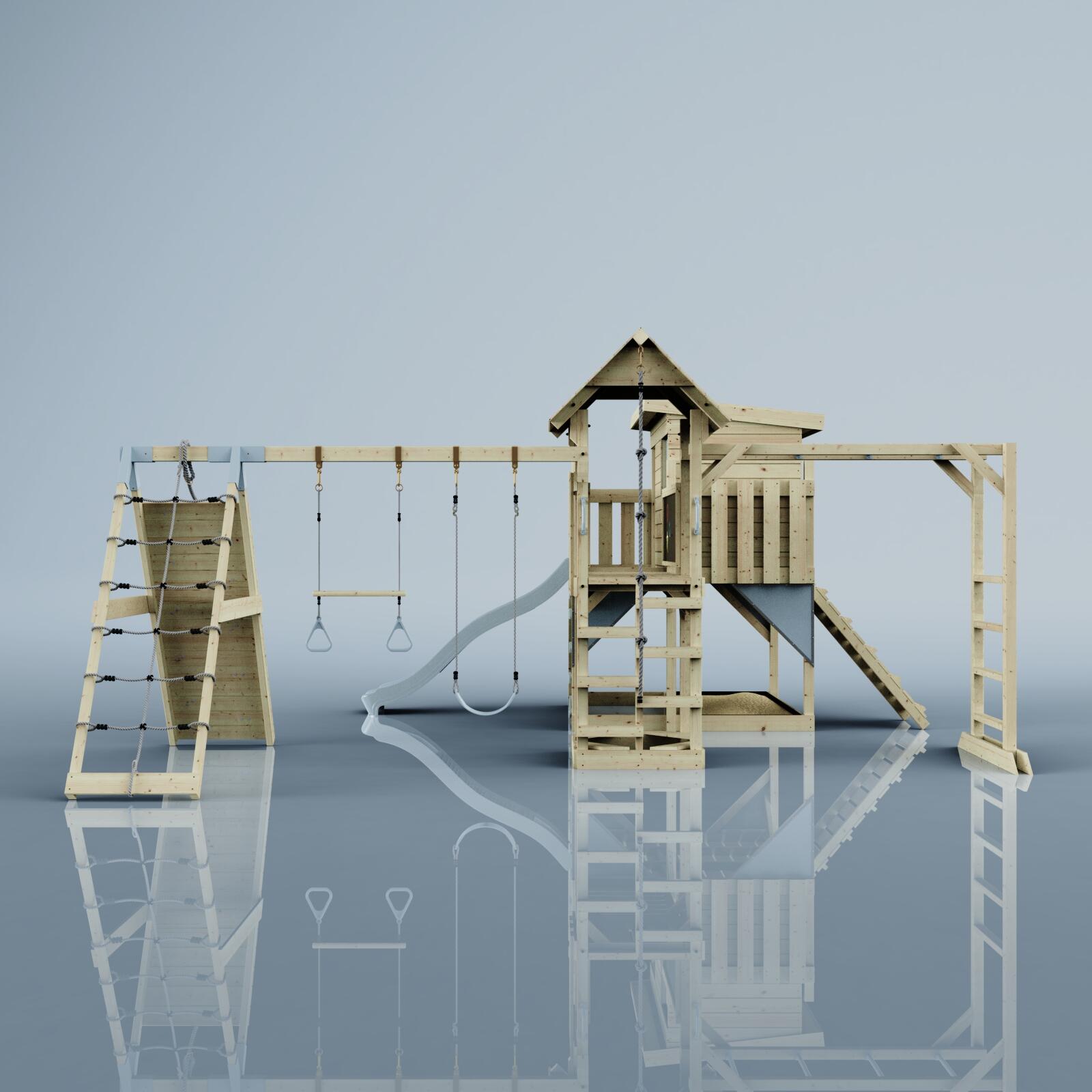 Spielturm Malin mit Trapezstange in Eisblau - 503 × 562 × 274 cm 2/5