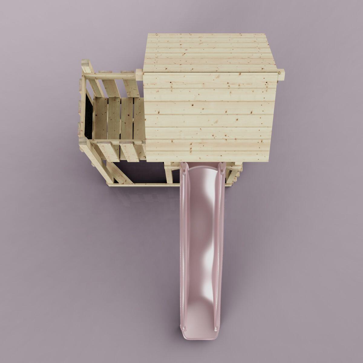 Spielturm Tromso in Altrosa - 357 × 170 × 273 cm 6/6