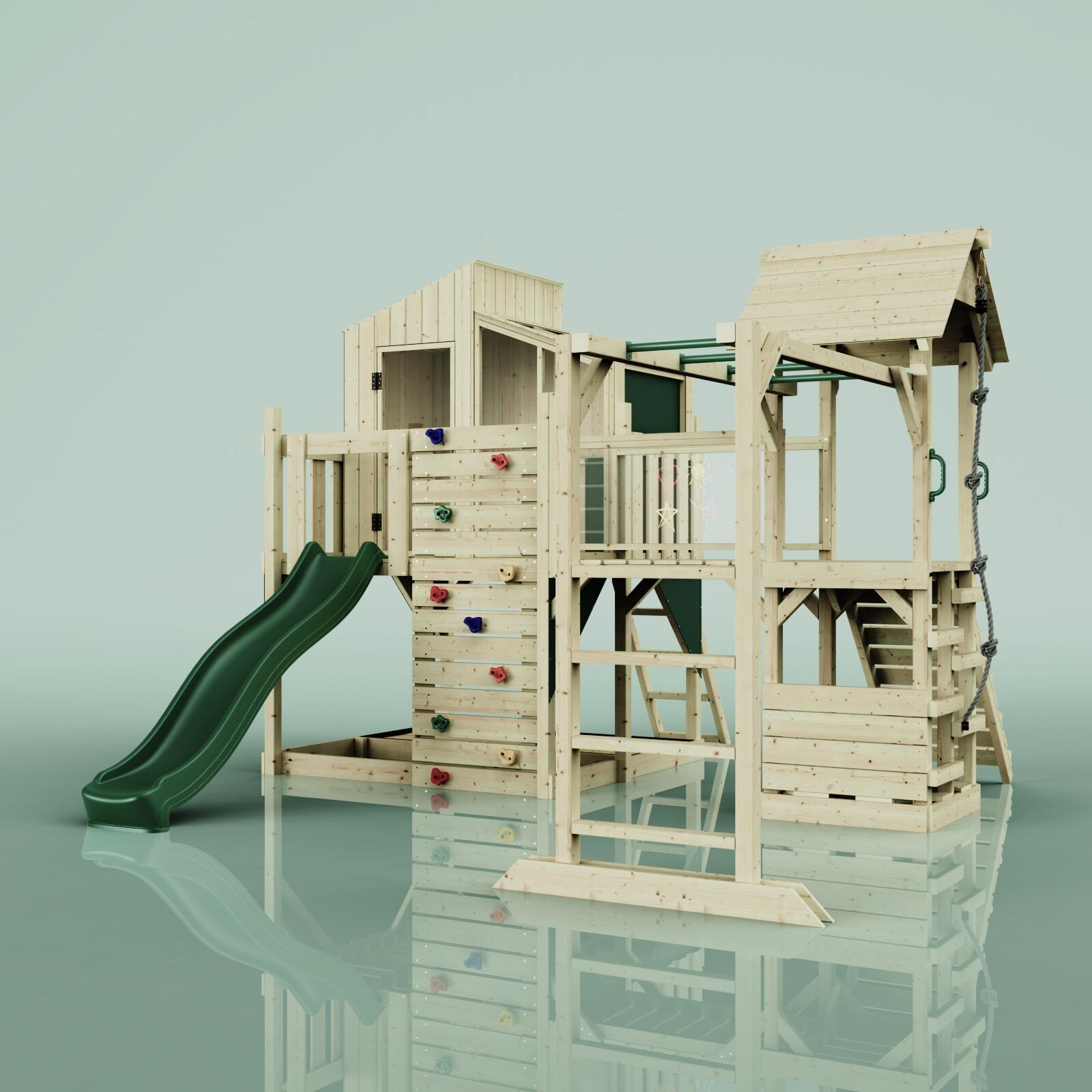Spielturm Ludvig in Dunkelgrün - 406 × 444 × 291 cm 5/5