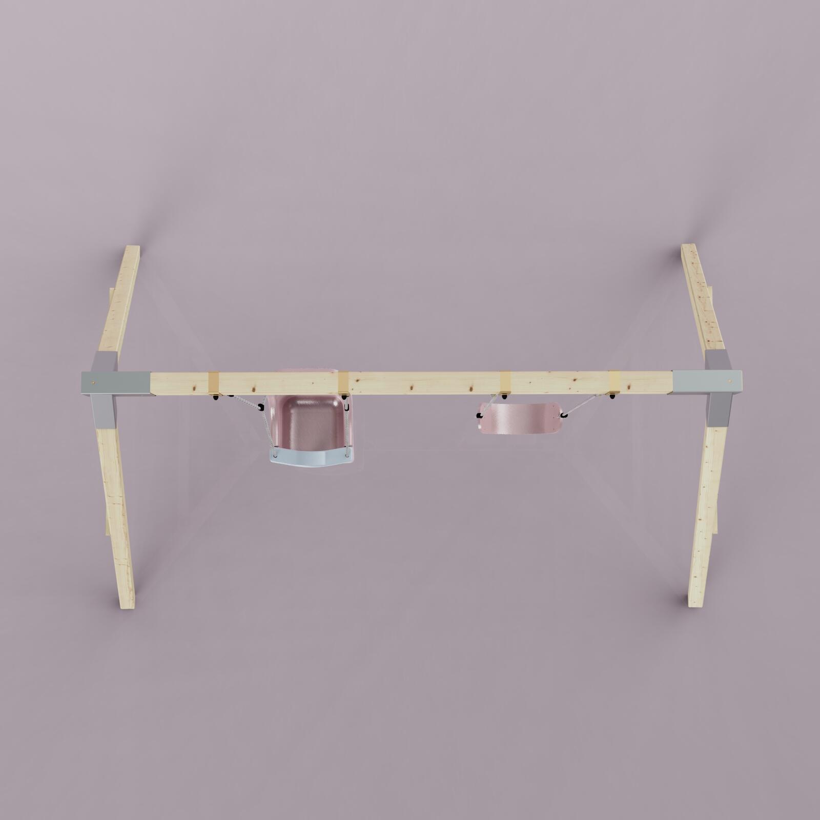 Schaukel Papagei in Altrosa - 182 × 286 × 212 cm 6/6