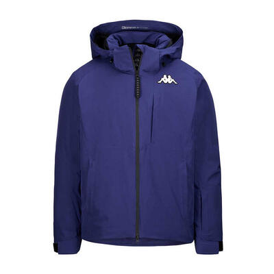 Giubbotto da uomo in poliestere blu da sci