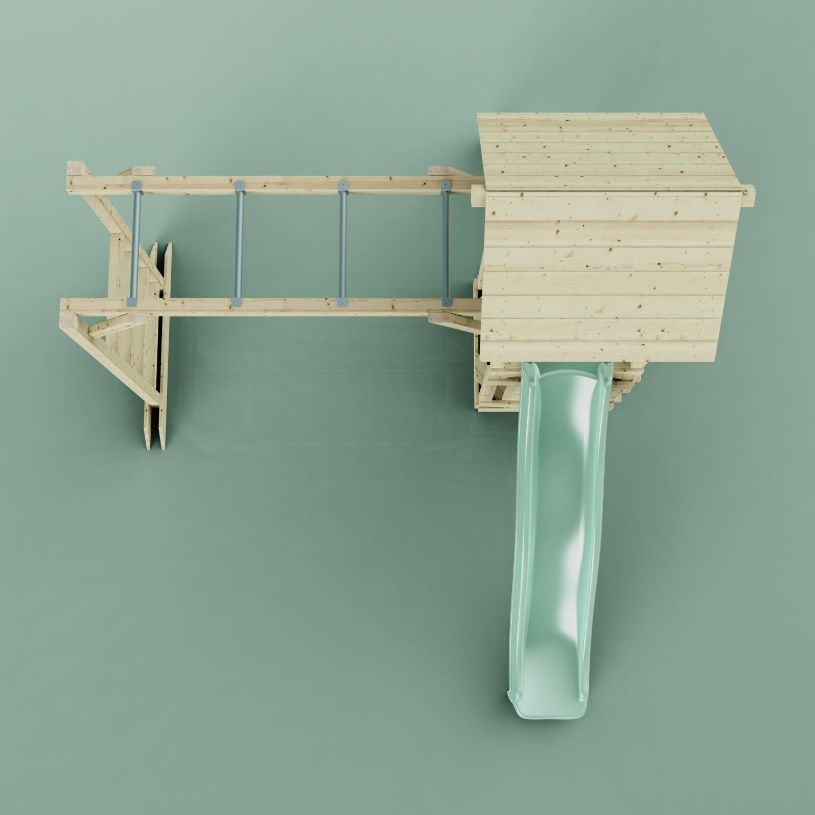 Spielturm Lund in Mintgrün - 358 × 295 × 275 cm 6/6