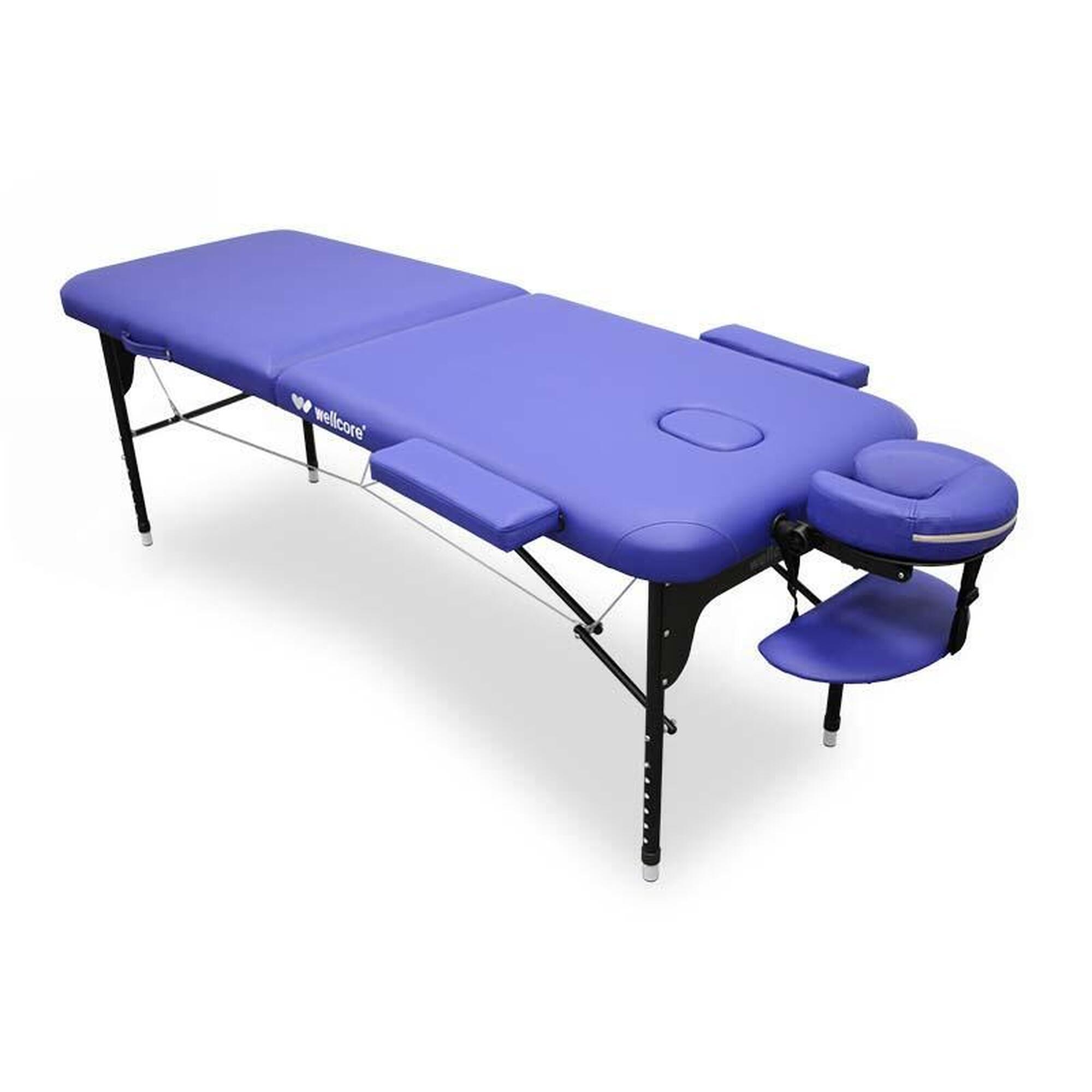 Wellcore - Civière Pliable En Aluminium Wellcore 185 X 65 Cm - Table De Massage - Bleu - No Size - Decathlon