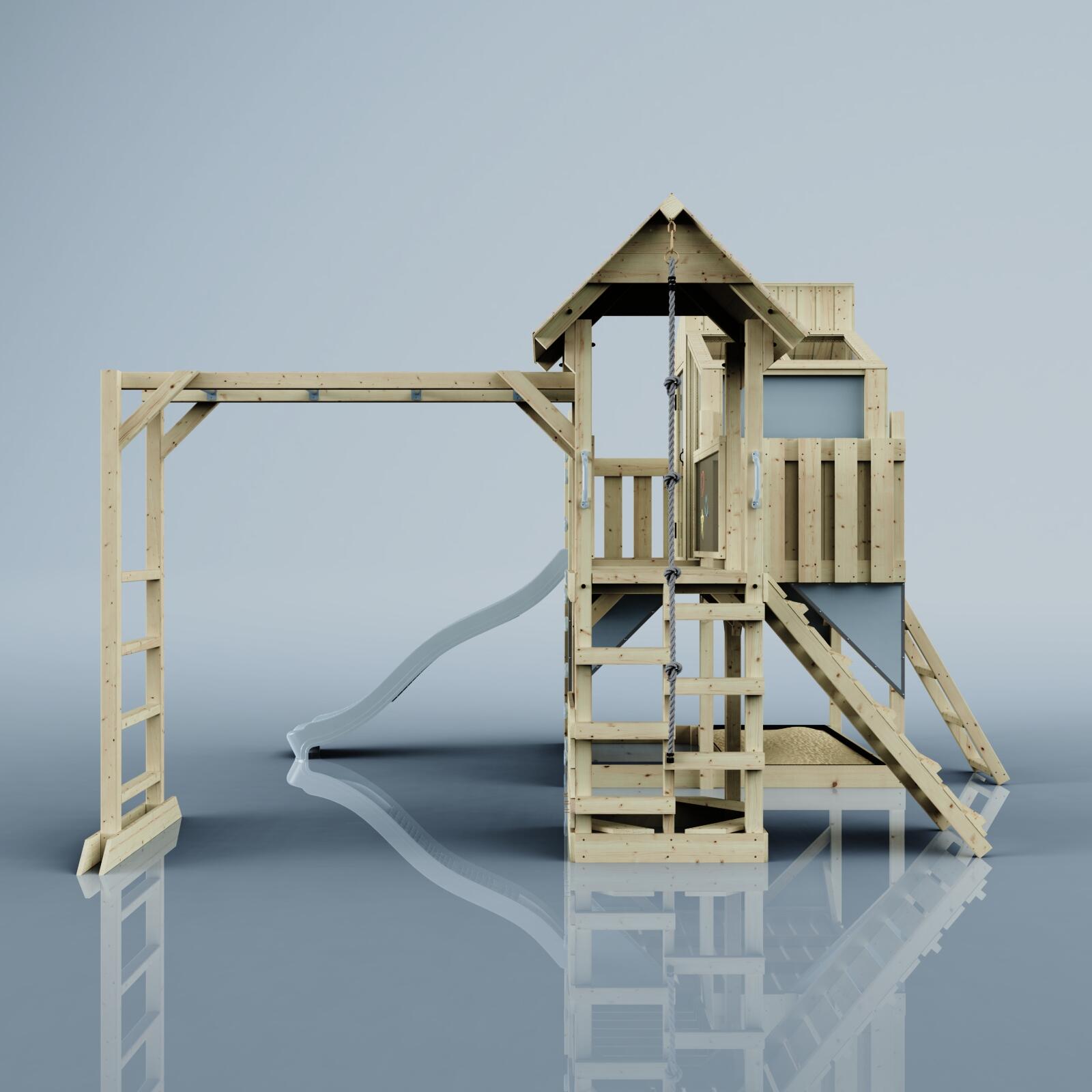 Spielturm Ludvig in Eisblau - 406 × 444 × 291 cm 2/5