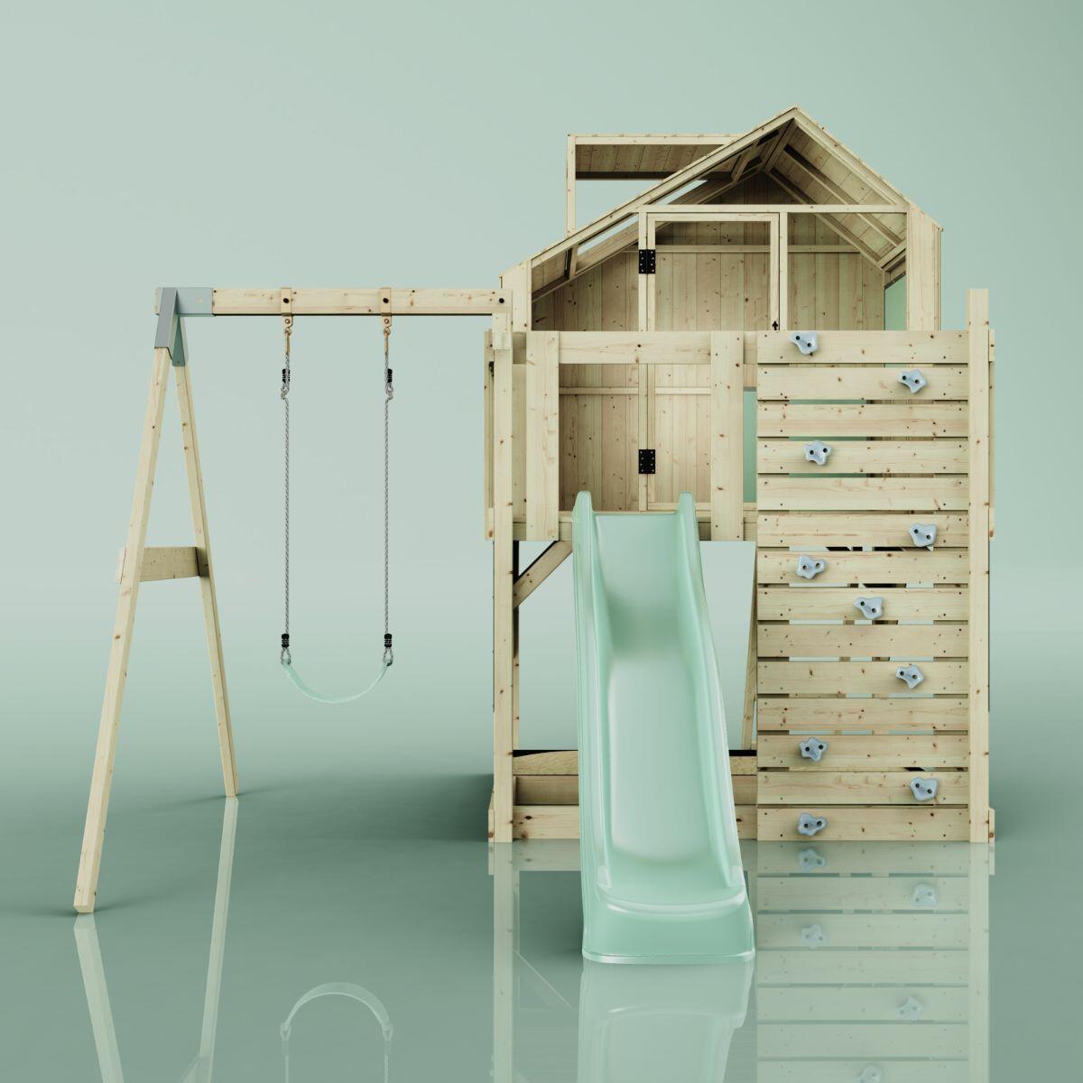 Spielturm Madita mit Kinderschaukel in Mintgrün - 414 × 308 × 291 cm 2/6