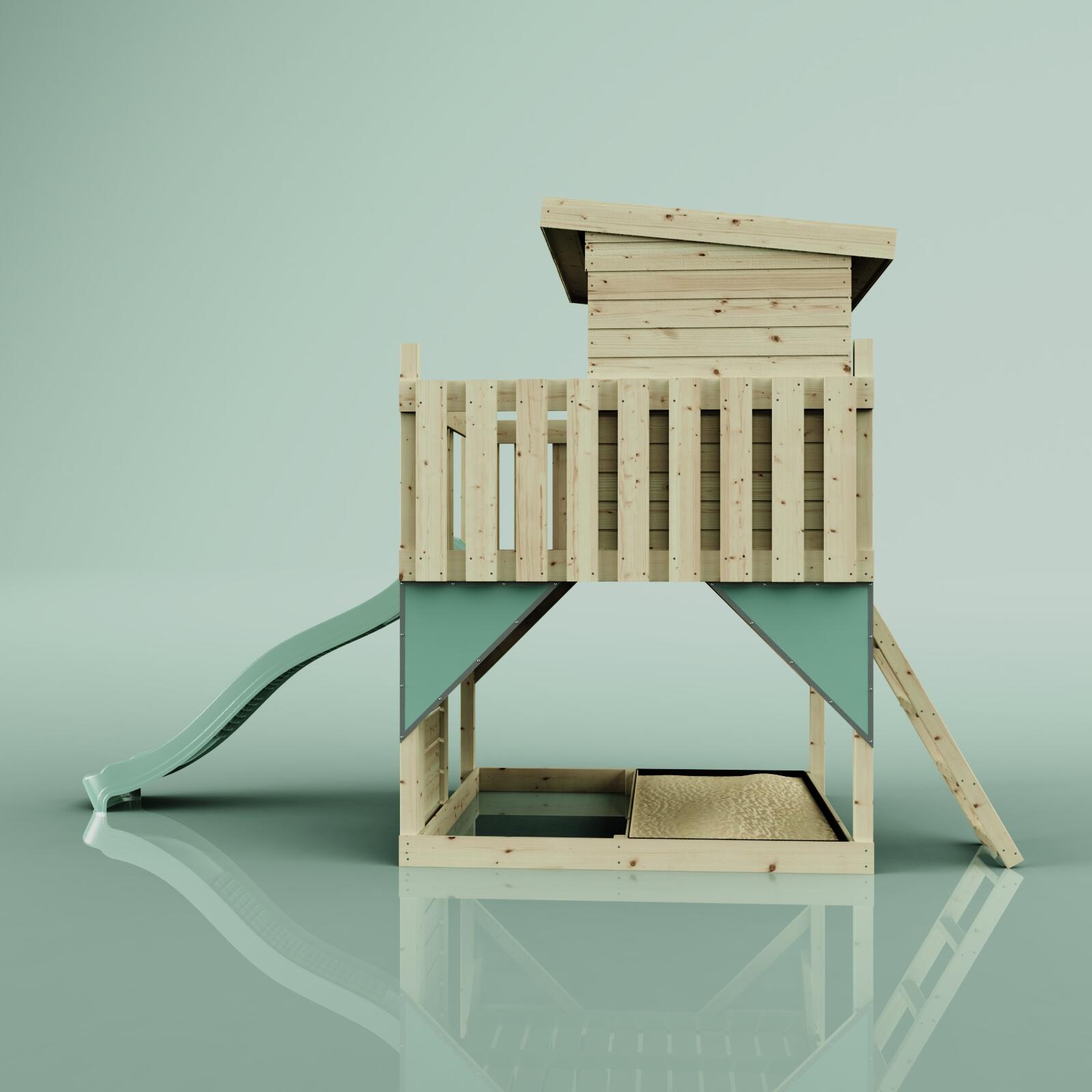 Stelzenhaus Polarstern in Mintgrün - 415 × 190 × 260 cm 3/6