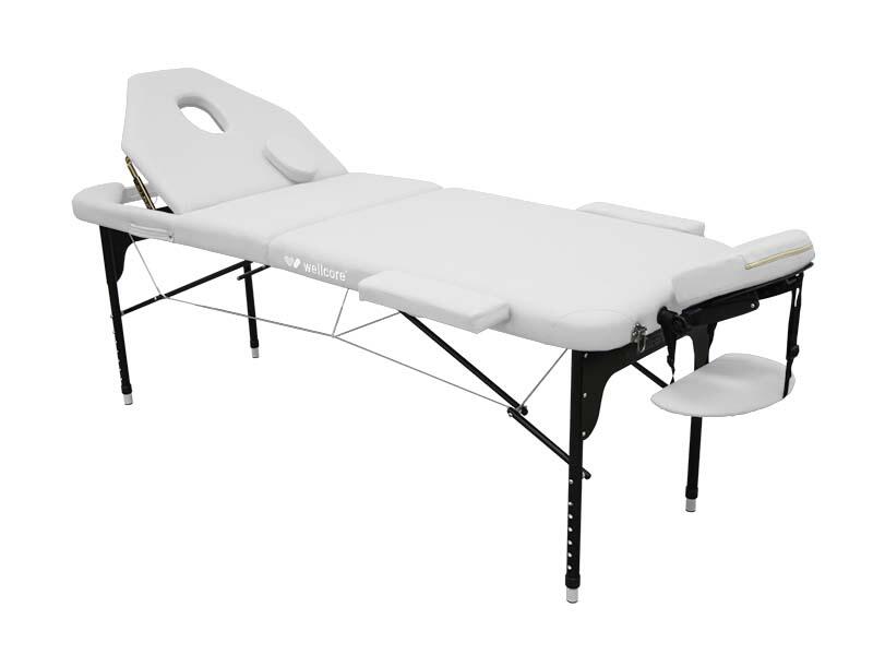 WELLCORE Lettino pieghevole in alluminio da 185 x 65 cm con schienale ribaltabile