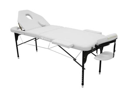 WELLCORE 185 x 65 cm brancard pliable en aluminium avec dossier rabattable