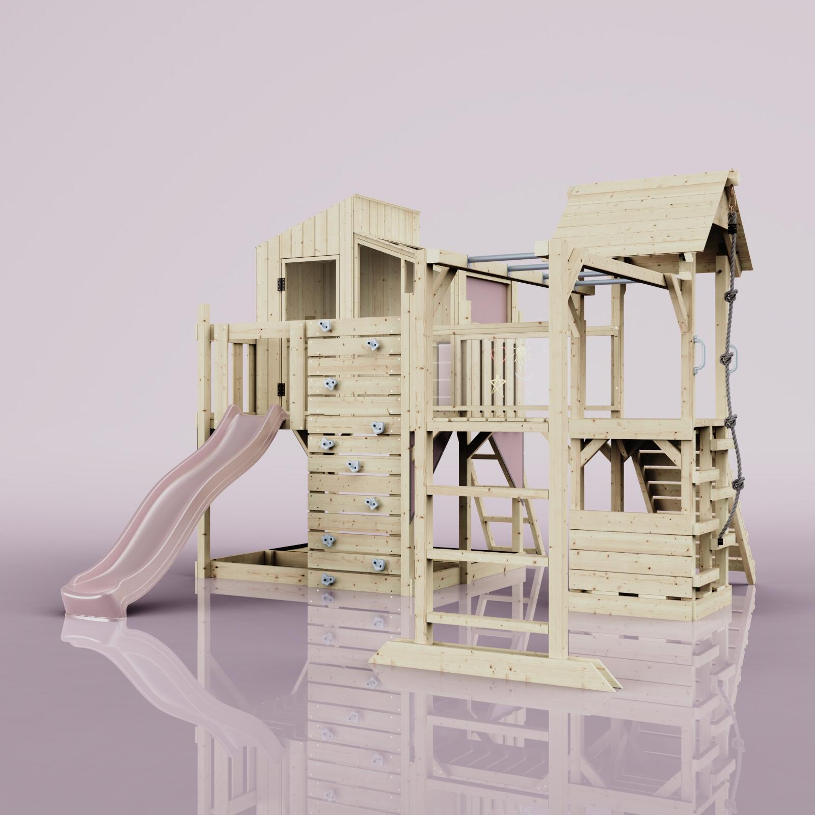 Spielturm Ludvig in Altrosa - 406 × 444 × 291 cm 5/5