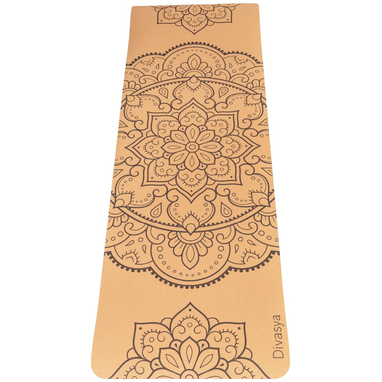 Divasya - Tapis De Yoga En Liège | Antidérapant Et Léger | Disponible En 4 Modèles - Tapis De Yoga - Marron - 183 Cm - Decathlon