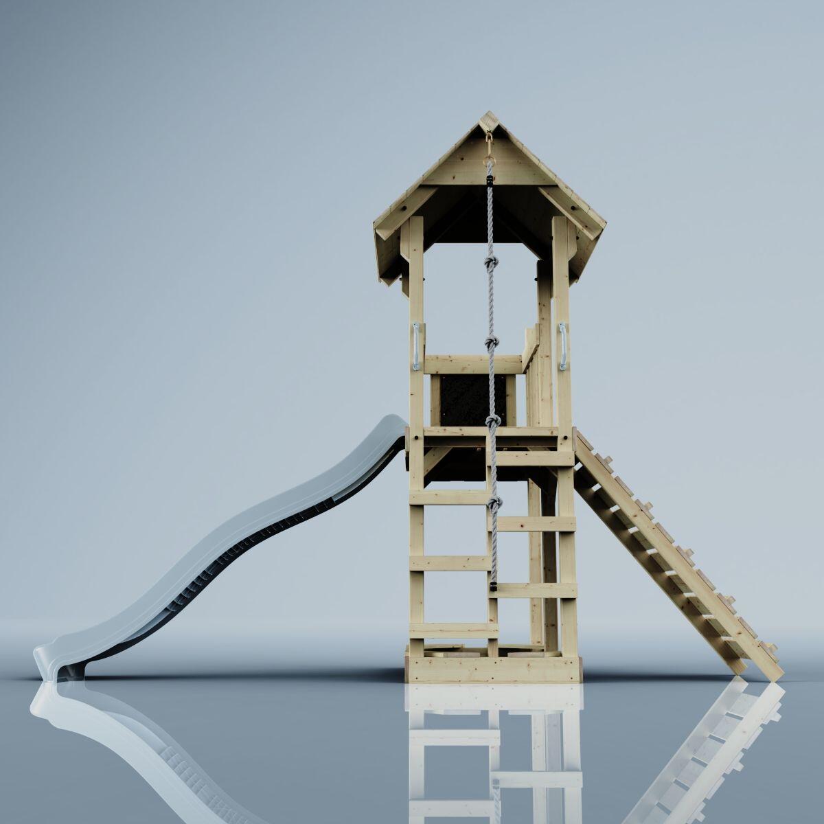 Spielturm Tromso in Eisblau - 357 × 170 × 273 cm 3/6