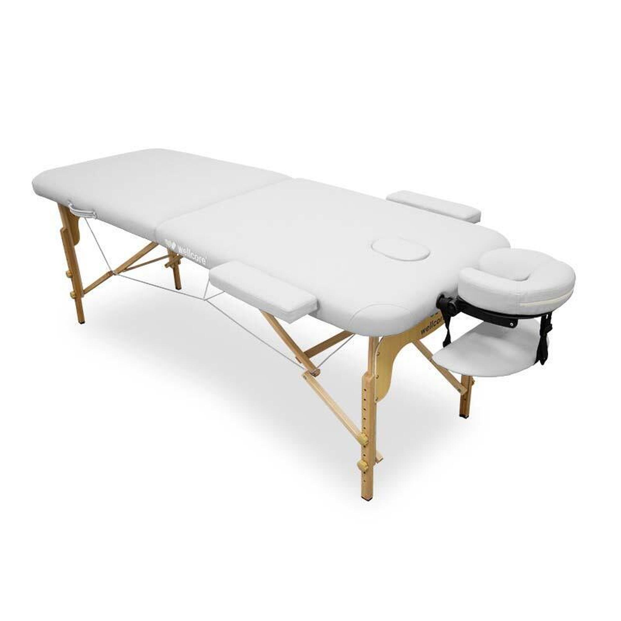 Wellcore - Table De Massage Pliante En Bois Wellcore 185 X 65 Cm - Table De Massage - Blanc - No Size - Decathlon