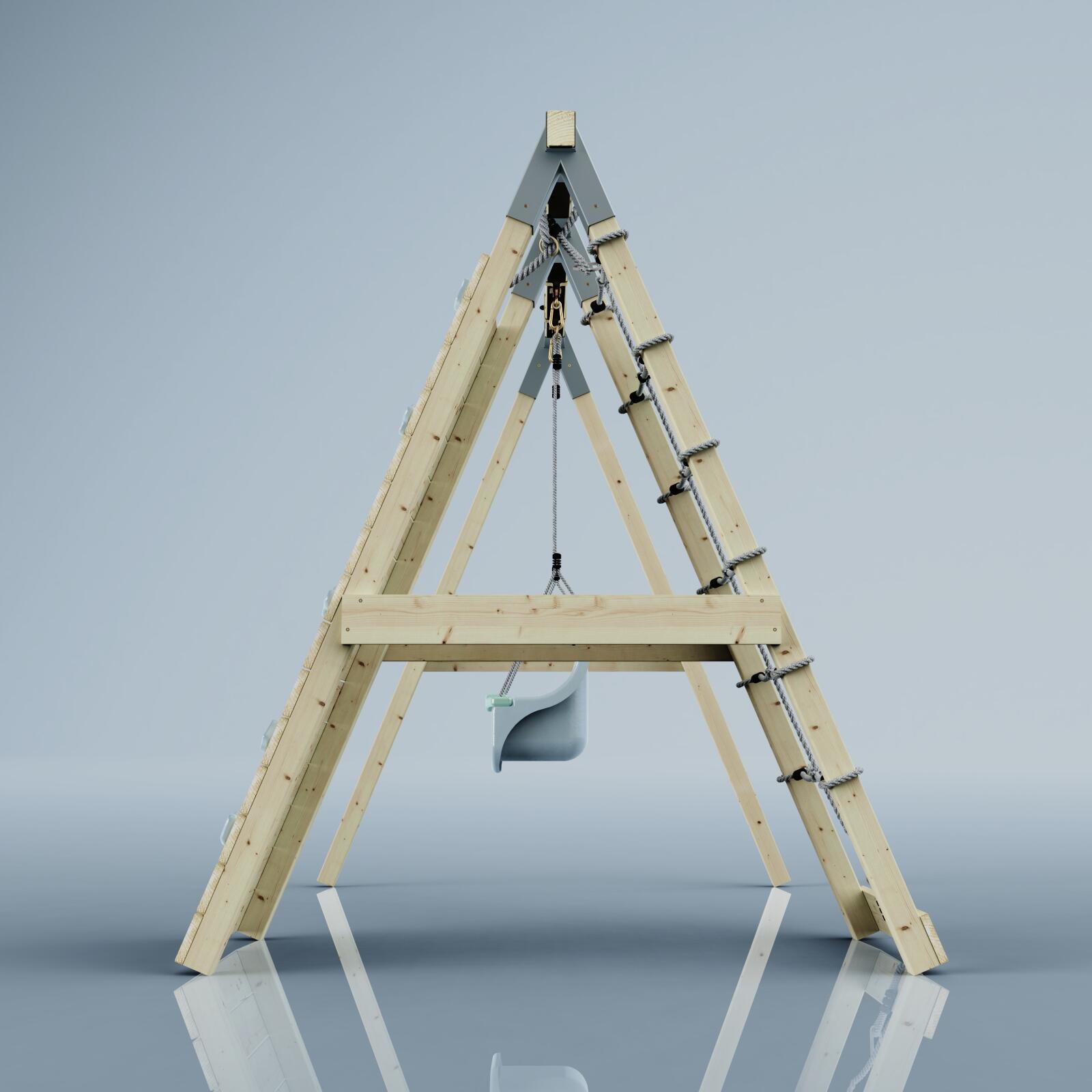 Klettergerüst Schneehase in Eisblau - 182 × 236 × 212 cm 3/6