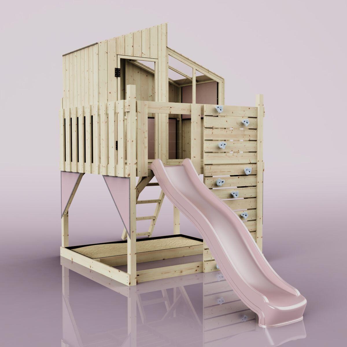 Stelzenhaus Komet in Altrosa - 414 × 190 × 291 cm 6/6