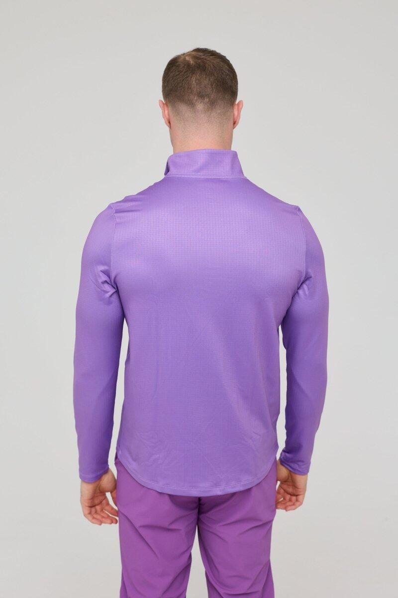 Camisola Elite Activewear com fecho de correr 1/4 - Roxo 2/5