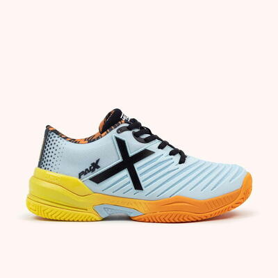 Zapatillas Munich Padx 58 Padel Gris Naranja Mujer