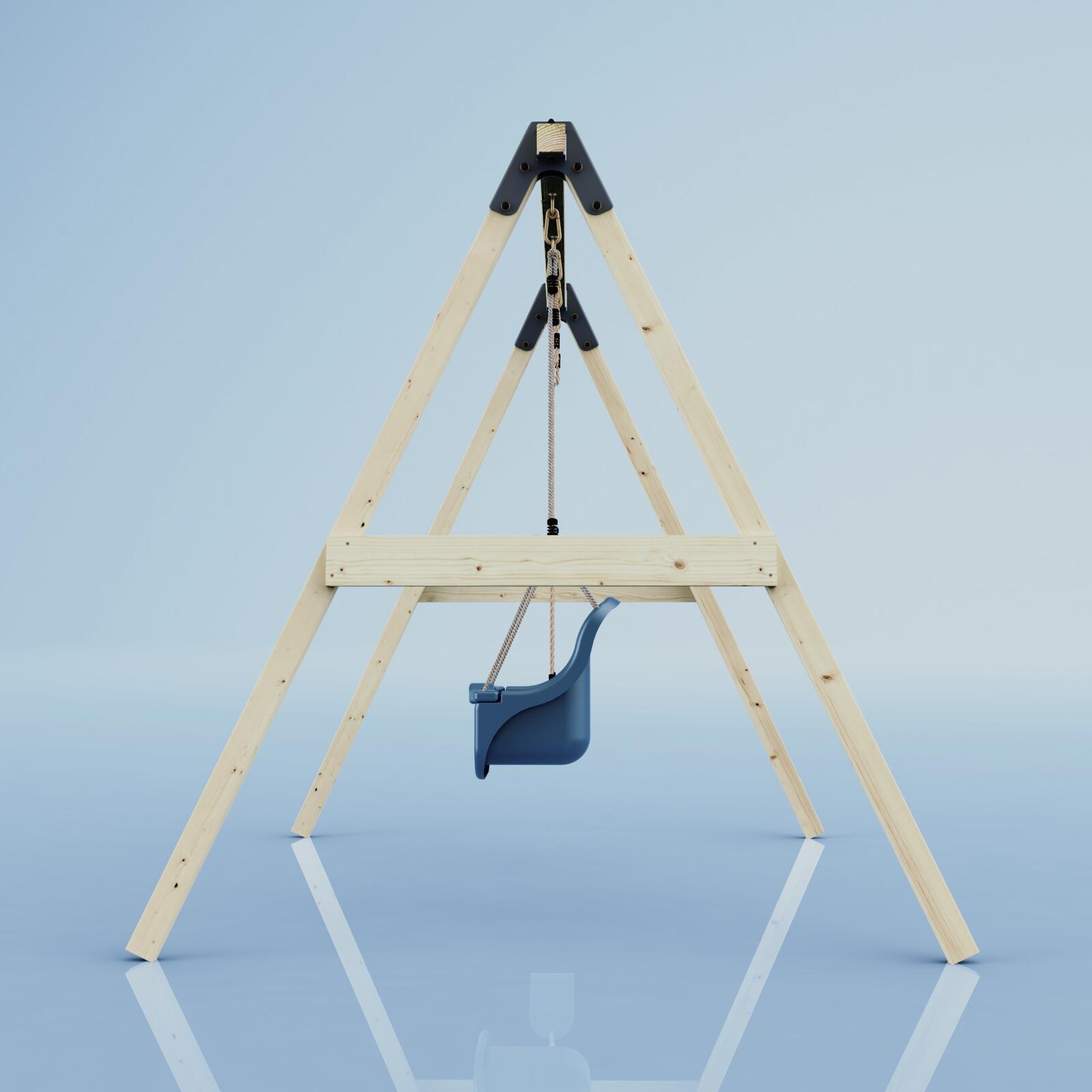 Schaukel Lilie in Dunkelblau - 184 × 212 × 187 cm 3/6