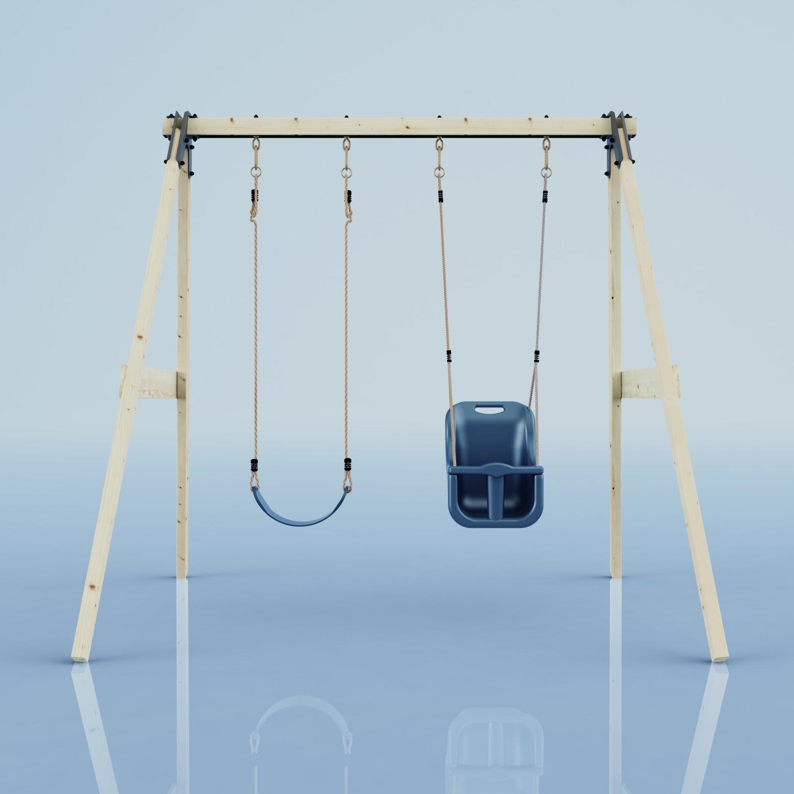 Schaukel Lilie in Dunkelblau - 184 × 212 × 187 cm 2/6