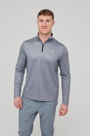 Femme Fitness Haut 1/4 Zip Elite Gris