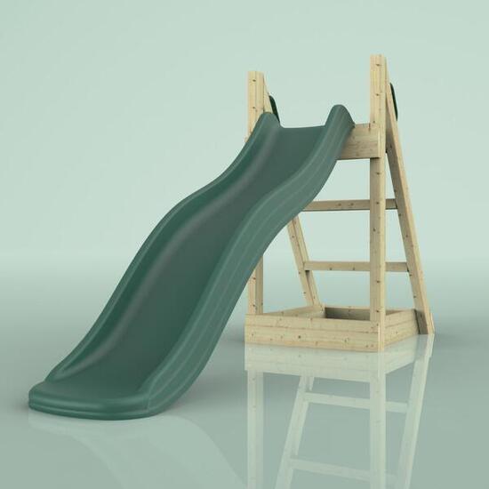 Rutsche Grizzly 175 cm in Dunkelgrün - 60 × 220 × 116 cm