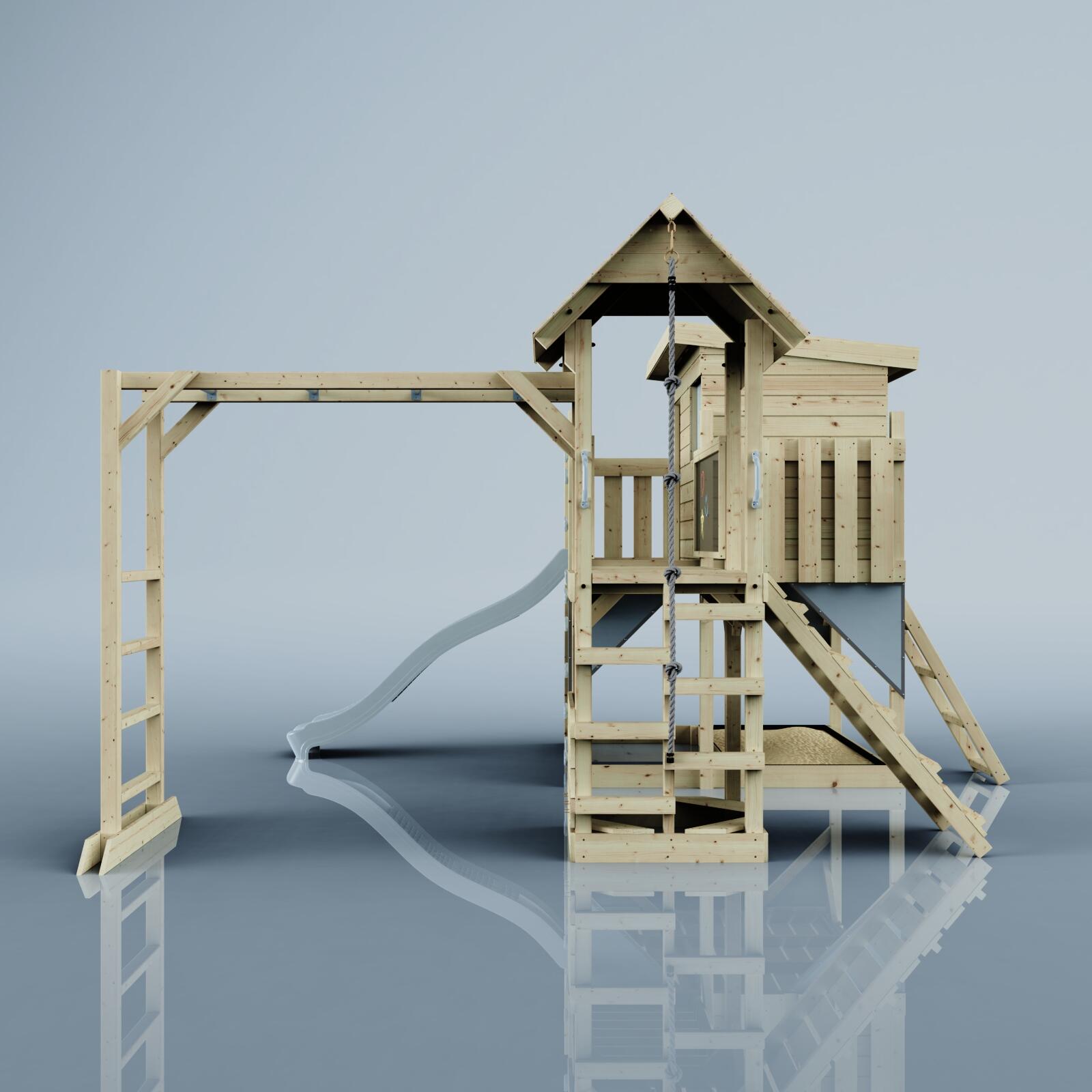 Spielturm Isak in Eisblau - 406 × 444 × 274 cm 2/5