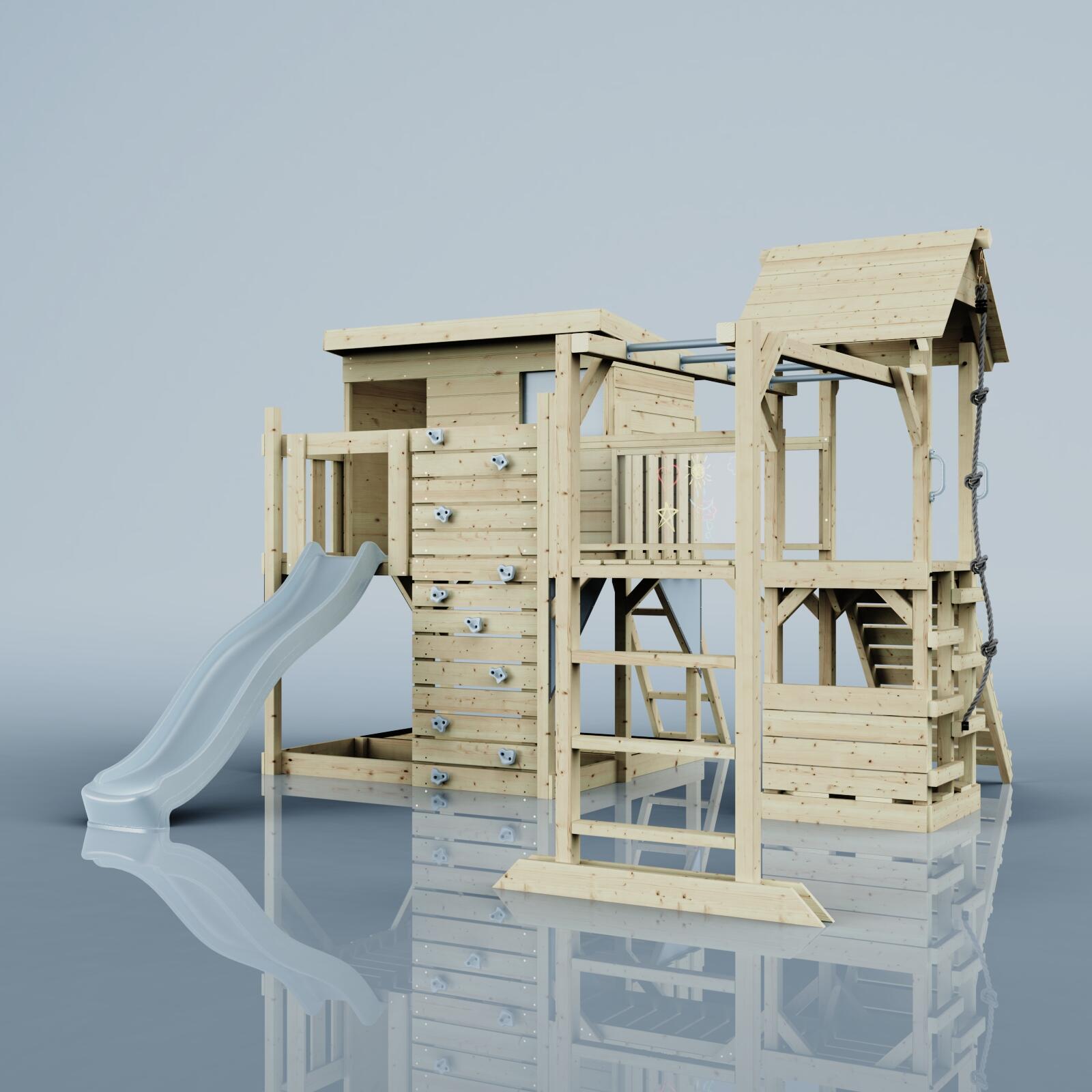 Spielturm Isak in Eisblau - 406 × 444 × 274 cm 5/5