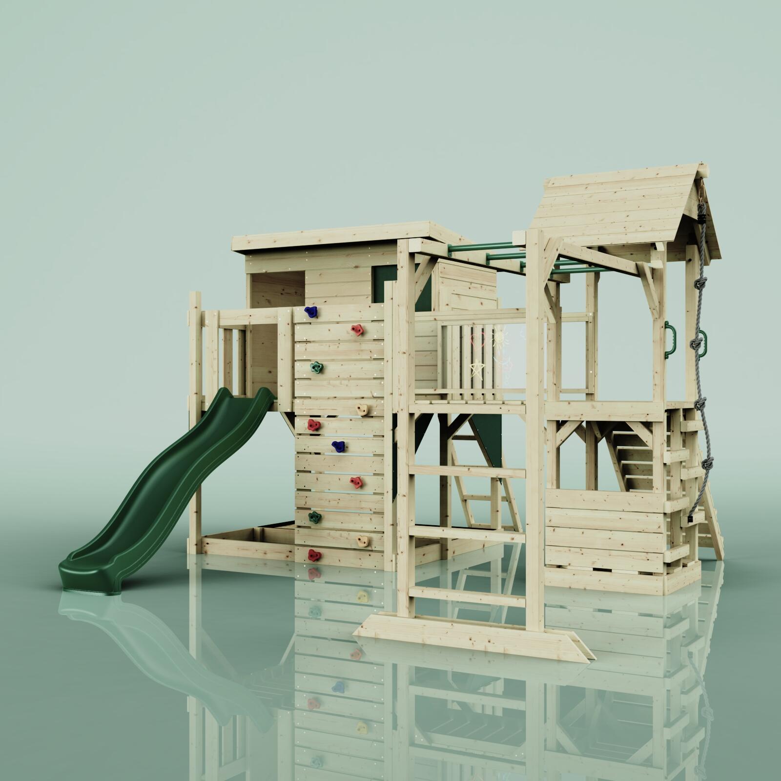 Spielturm Isak in Dunkelgrün - 406 × 444 × 274 cm 5/5