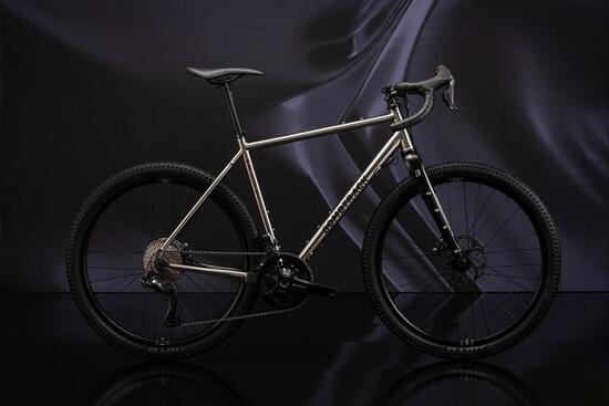 Bici Gravel Hook EXT Ti - Titanio/Nero - XL - 60 cm