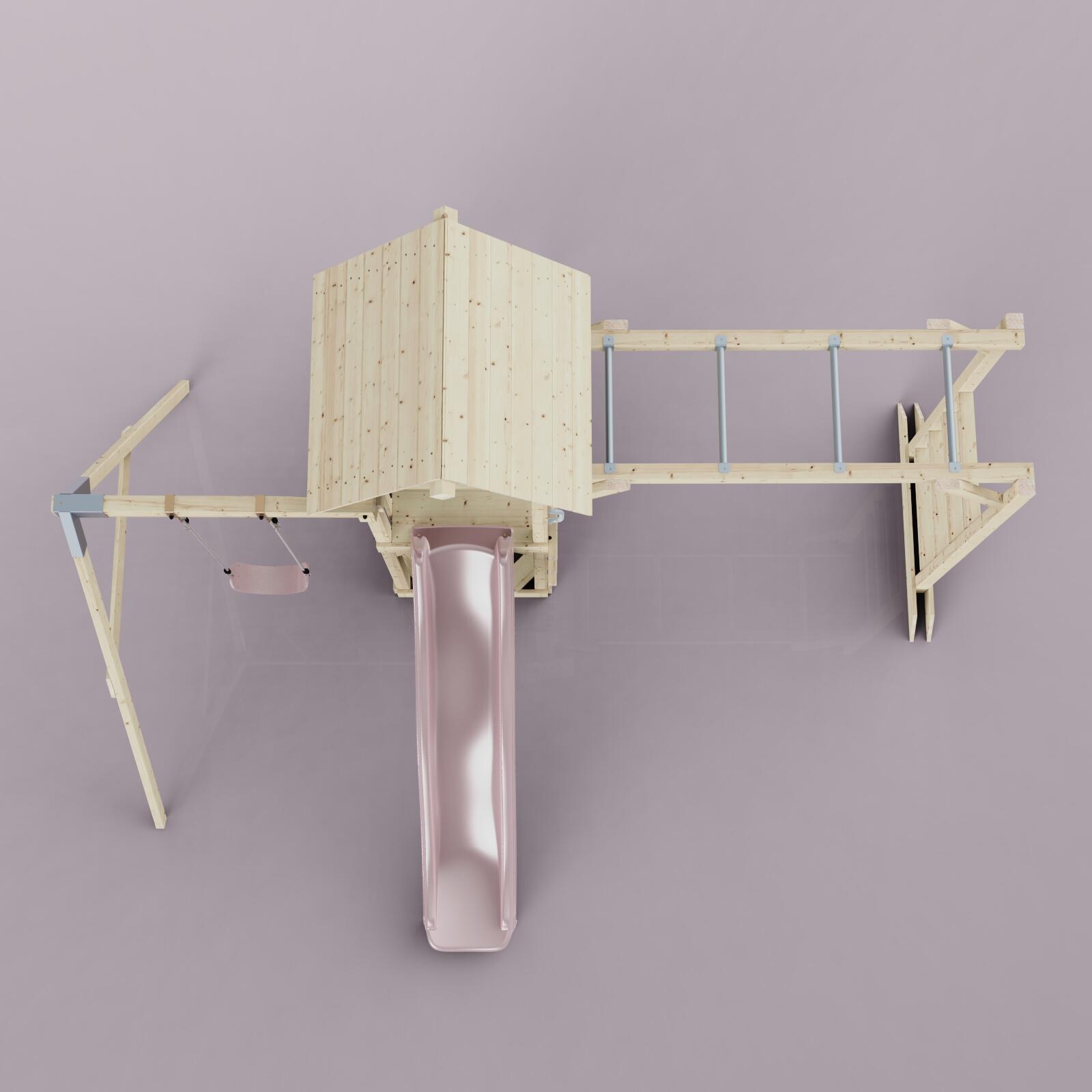 Spielturm Malmö in Altrosa - 358 × 400 × 275 cm 6/6