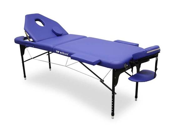 WELLCORE 185 x 65 cm brancard pliable en aluminium avec dossier rabattable