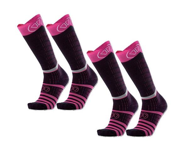 Chaussette de ski haute définition en laine mérino - Lot de 2 Paires