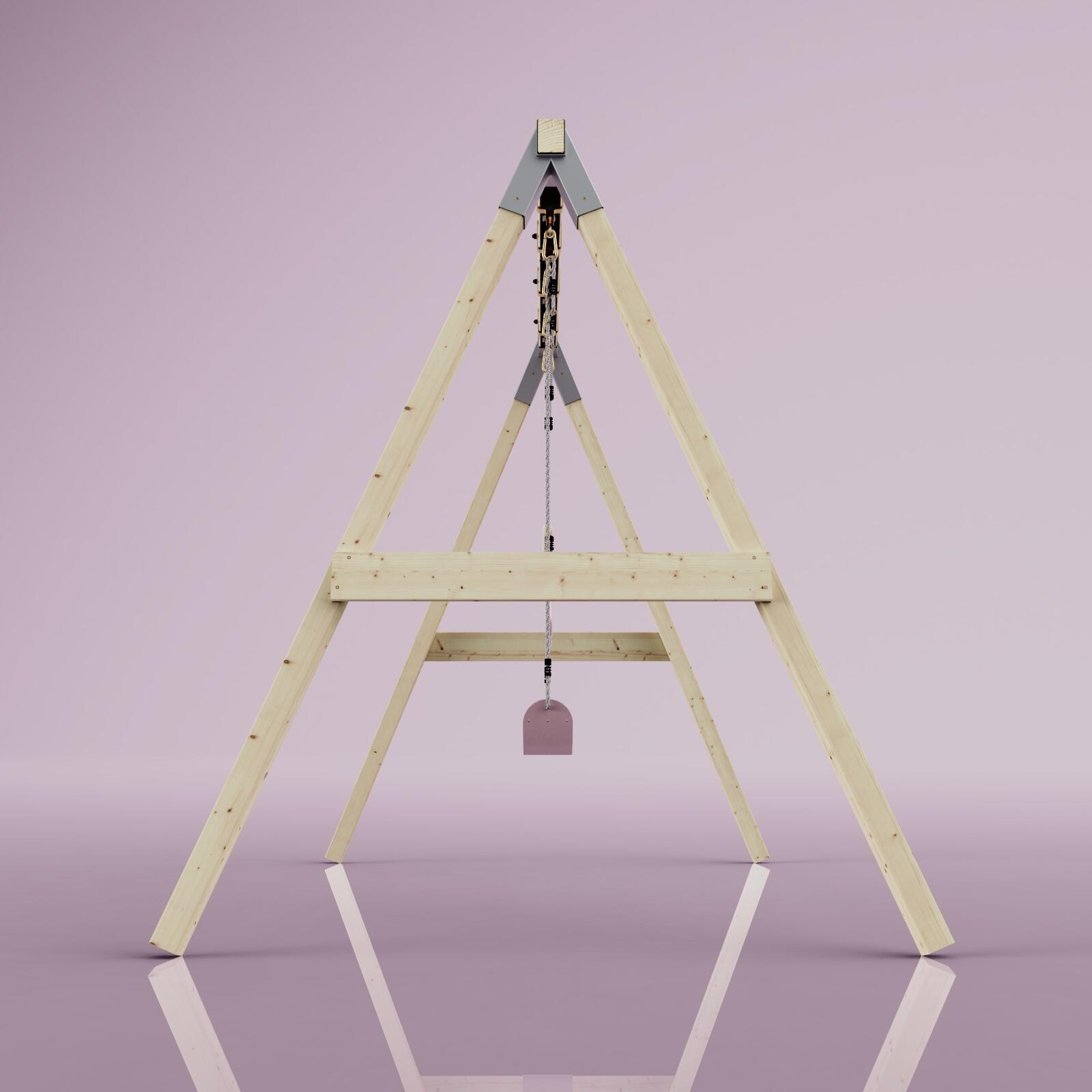 Schaukel Tukan in Altrosa - 182 × 286 × 212 cm 3/6